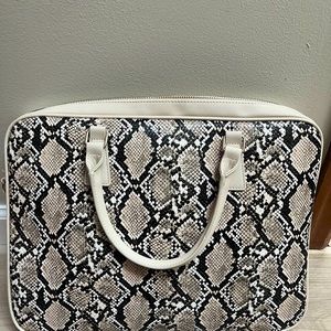 White House, Black market, crossbody laptop bag in faux snakeskin